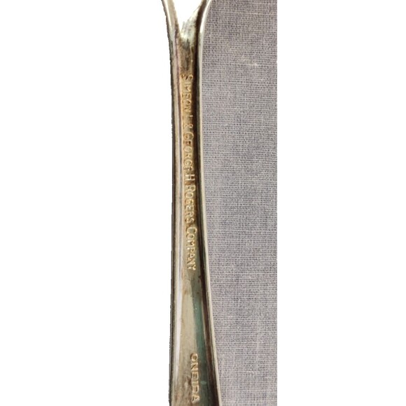 2 Simon E George H Rogers Company Silver Plate Oneida Tea Table Spoon - Picture 4 of 7